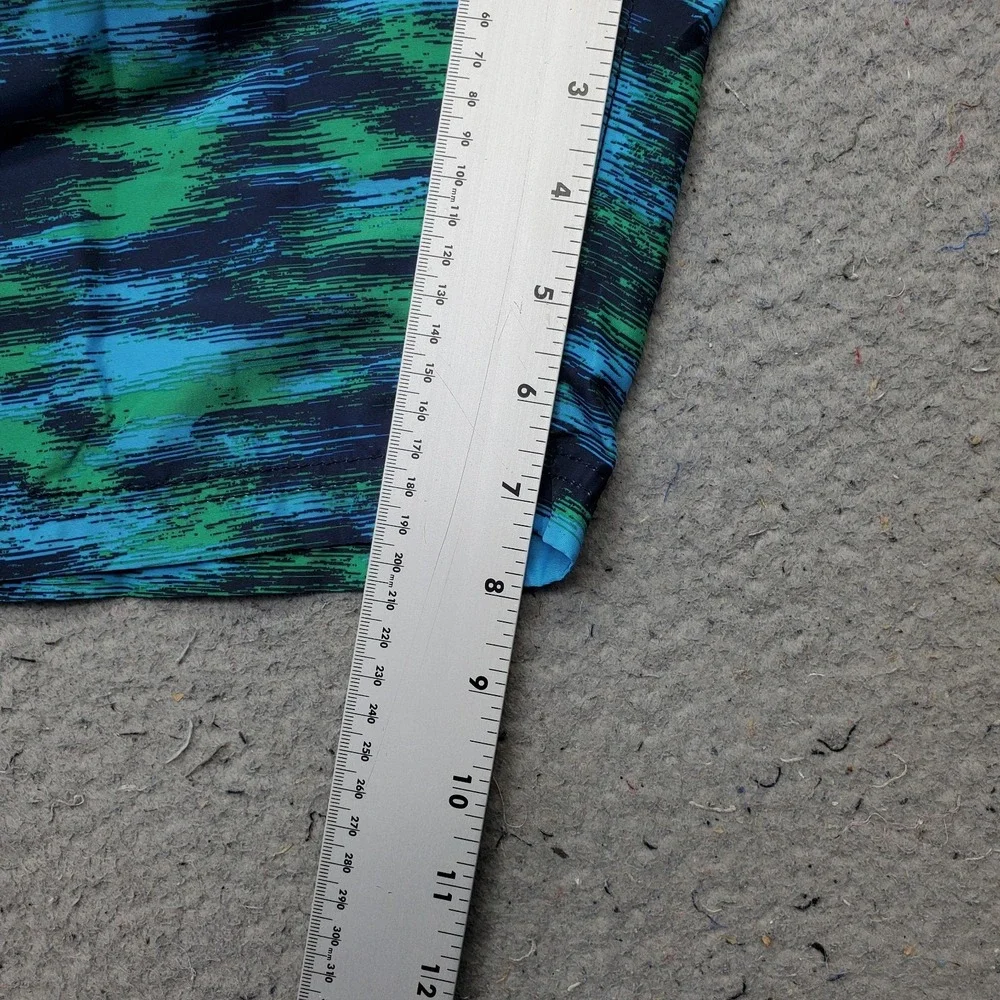 Nautica Swim Shorts Mens L Multi Abstract Pattern Lined Water Polo Drawstring